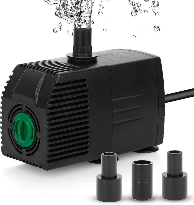 JIERTOP Aquariumpumpe 800 L/H Teichpumpe Ultra leise Geräusche mit 1,83 m Netzkabel Wasserpumpe mit