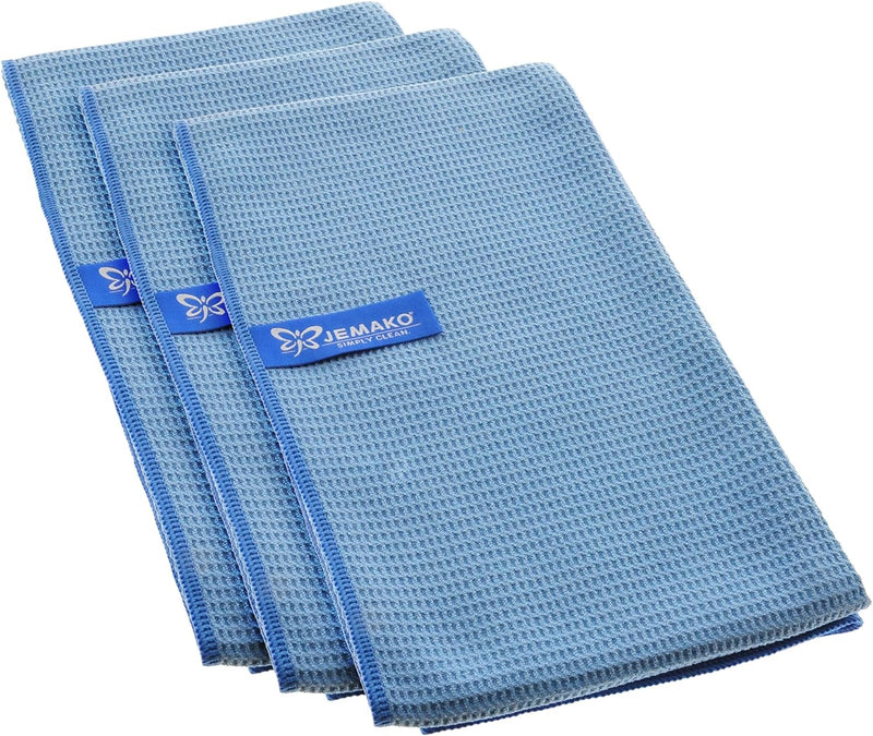 Jemako Trockentücher im 3er Set Gross 45 x 80 cm (Blau), Blau