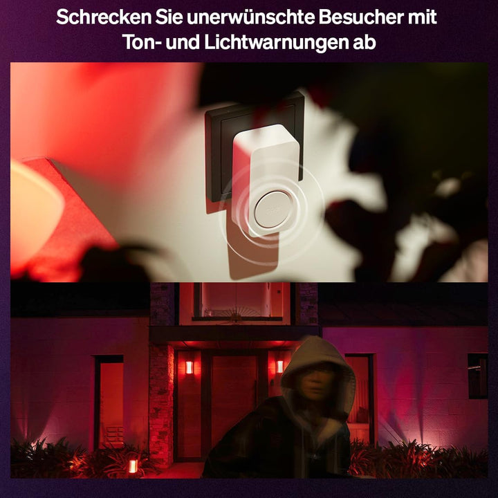 Philips Hue Secure Smart-Türklingel, Ton-Echtzeit-Benachrichtigungen, passt an jede Steckdose, läuft