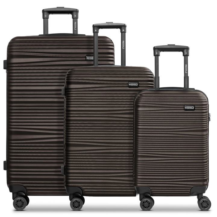 REDOLZ Hartschalen Koffer-Set 3-teilig | Leichte Reise-Trolleys aus hochwertigem, robustem ABS-Mater
