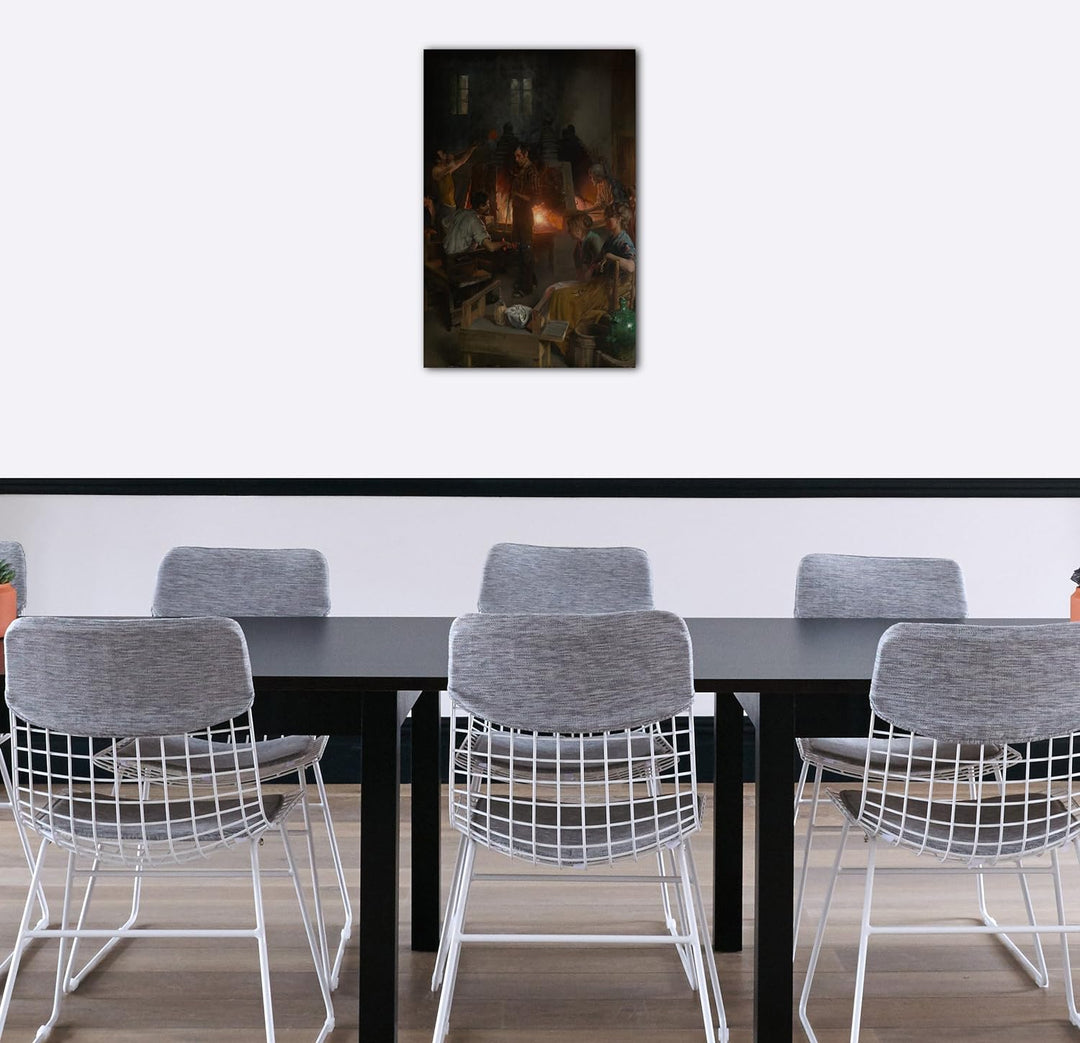 Printed Paintings Leinwand (60x80cm): Charles Frederick Ulrich - Glasbläser von Murano 60x80 cm, 60x