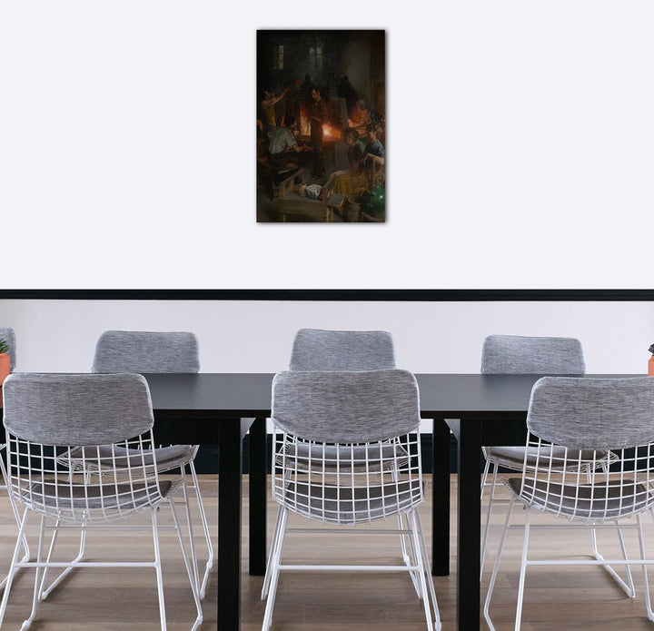 Printed Paintings Leinwand (60x80cm): Charles Frederick Ulrich - Glasbläser von Murano 60x80 cm, 60x