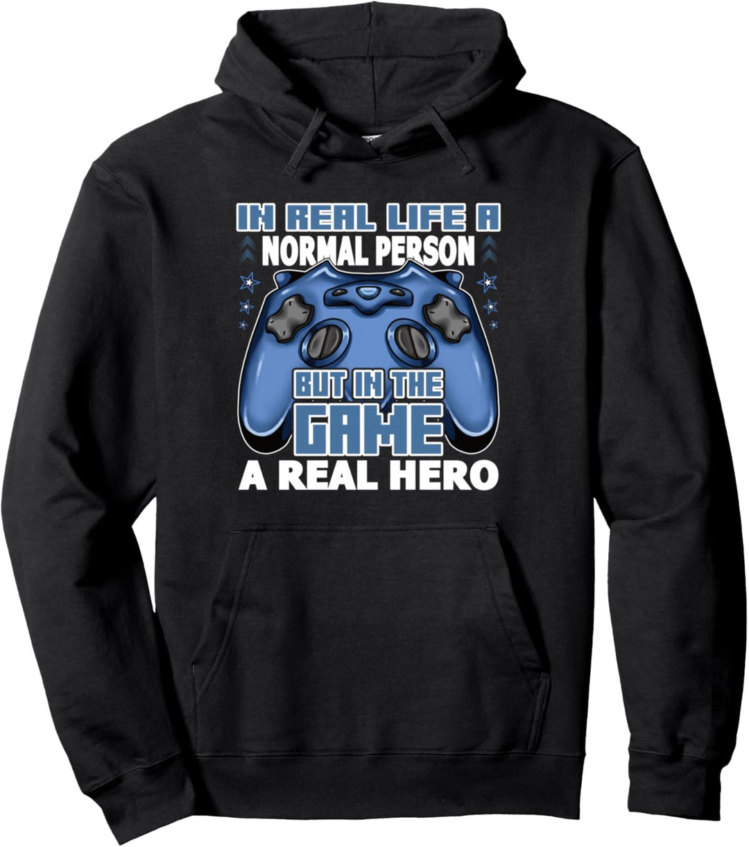 Im Spiel ein echter Held für Spiele, Videospiele und Computerspieler Pullover Hoodie