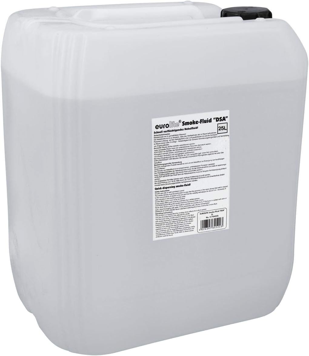 Eurolite Smoke Fluid -DSA- Effekt 25 Liter | Nebelfluid für Nebelmaschinen | Extrem hohe Dichte und