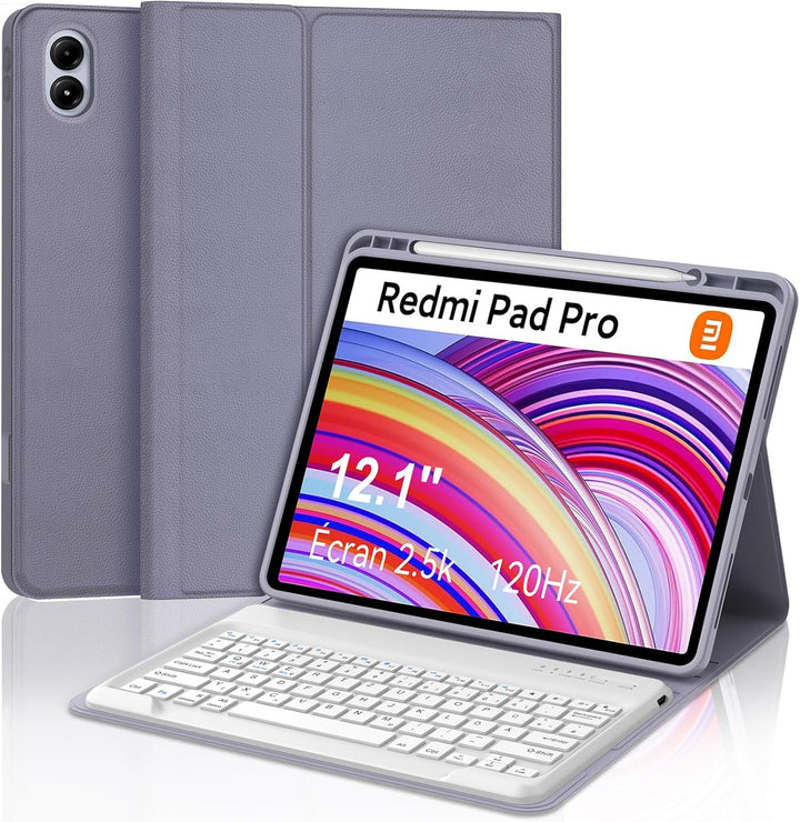 FOGARI Xiaomi Redmi Pad Pro 12.1 Tastatur Hülle - Xiaomi Pad Poco 12.1 Zoll 2024,Magnetisch Abnehmba