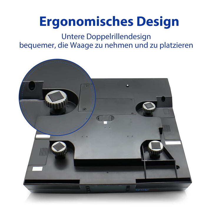 ACLAS Marktwaage Waage mit Stange 30kg Kontrollwaage Geeichte Ladenwaage - mit Dual LCD-Display Indu