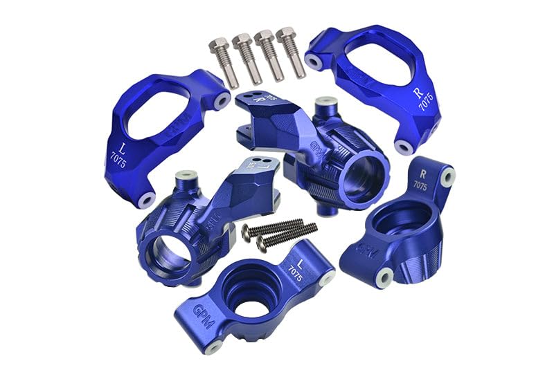 Aluminium 7075 Front C-Hubs & Front Steering Blocks & Rear Stub Axle Carriers Set for Traxxas 1:10 4
