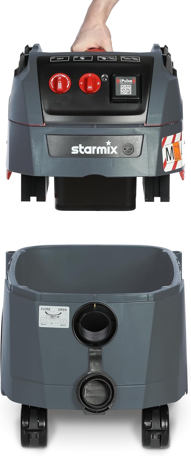 starmix iPulse M-1635 Safe Industriestaubsauger – BG-BAU förderfähiger Nass-/Trockensauger – Staubkl
