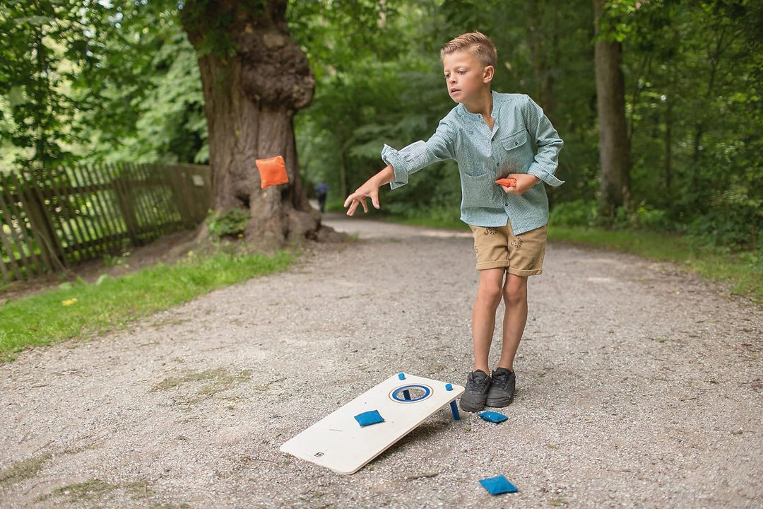 BS Toys Cornhole Spiel für Garten - Wurfspiel für Draussen - Holz Konstruktion - Spass für die ganze