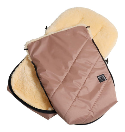 Kaiser 6542031 Kinderwagenfusssack Paat mit Lammfell, Farbe sand