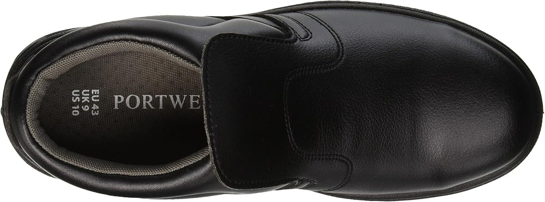 Portwest Steelite Schlupf-Sicherheitsstiefel S2, Grösse: 45, Farbe: Schwarz, FW83BKR45 45 EU Schwarz