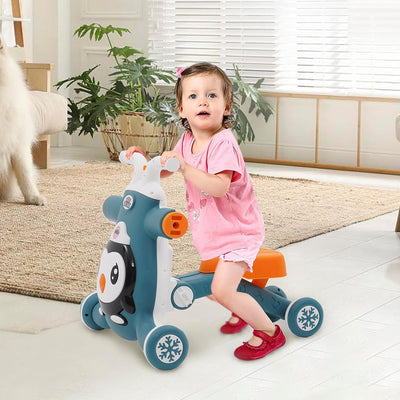 3 In 1 Lauflernwagen,Baby Walker Mit Musikfunktion,Laufhilfe Für Baby Mit Verlängertem Radstand, Geh