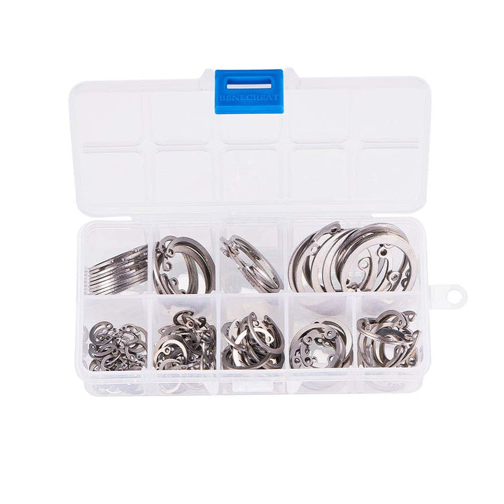 INCREWAY 125 Stück Edelstahl interne Sicherungsringe Clip Ring Sortiment Set Grösse: 8 mm bis 32 mm（