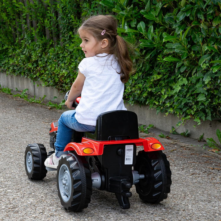 LEMODO Trettraktor ab 3 Jahre | Kinder Traktor in rot| Traktor zum draufsitzen | Kindertraktor mit K