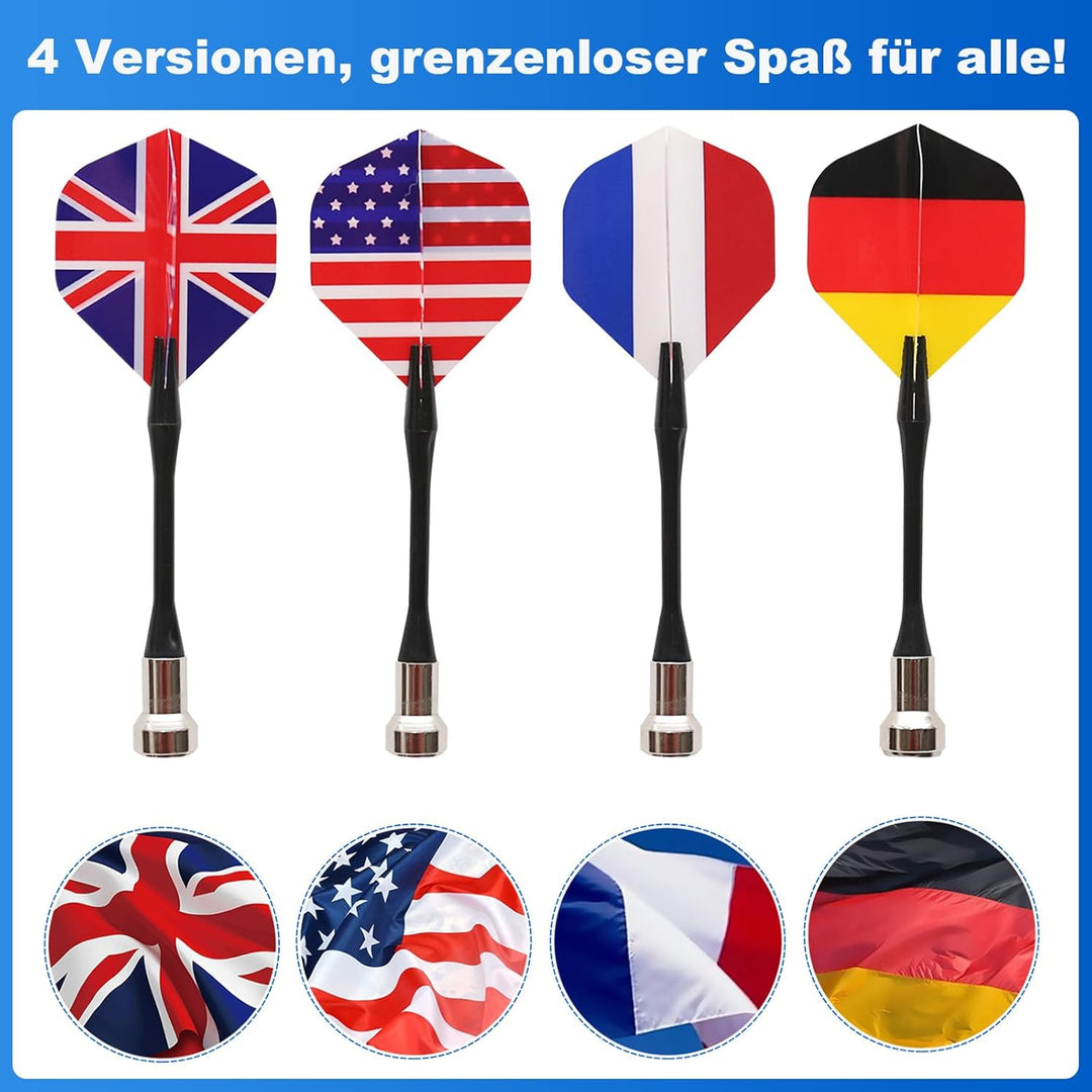 Magnetisch Dartscheibe Kinder Doppelseitige Dartscheibe mit 12 Dartpfeilen & 6 Ersatzflügel, Outdoor