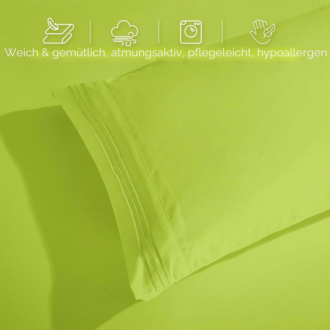 Elegant Comfort Luxuriöses Bettwäsche-Set, Fadenzahl 1500, ägyptische Qualität, dreireihig, Bestickt