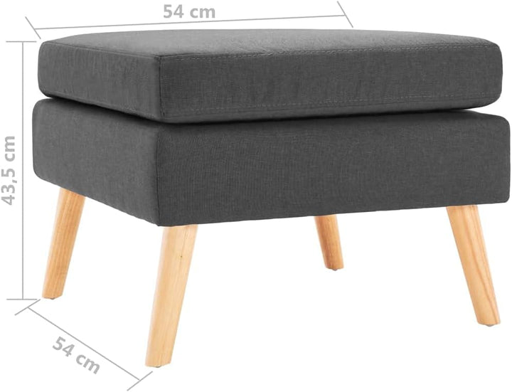 Stoff Pouf, Gepolsterter Sitzhocker, Dekorative Pouff für Schlafzimmer, Wohnzimmer und Gästetoilette