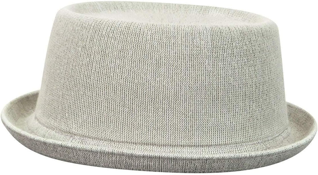 Kangol Mowbray Pork Pie Stoffhut Sommerhut Musikerhut Trendhut Bambushut S Grau, S Grau