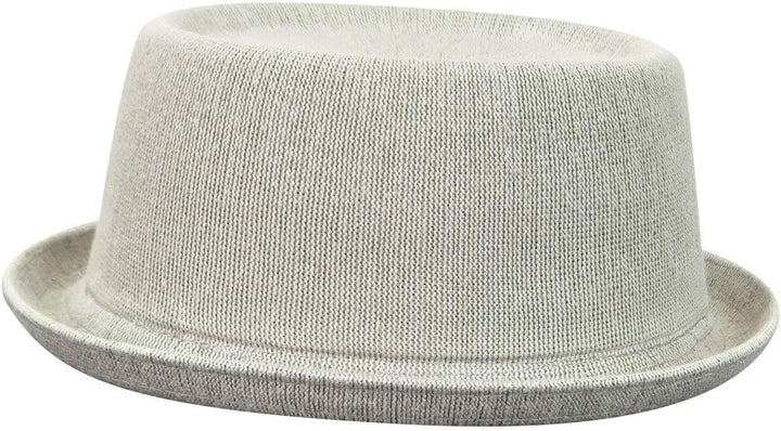 Kangol Mowbray Pork Pie Stoffhut Sommerhut Musikerhut Trendhut Bambushut S Grau, S Grau