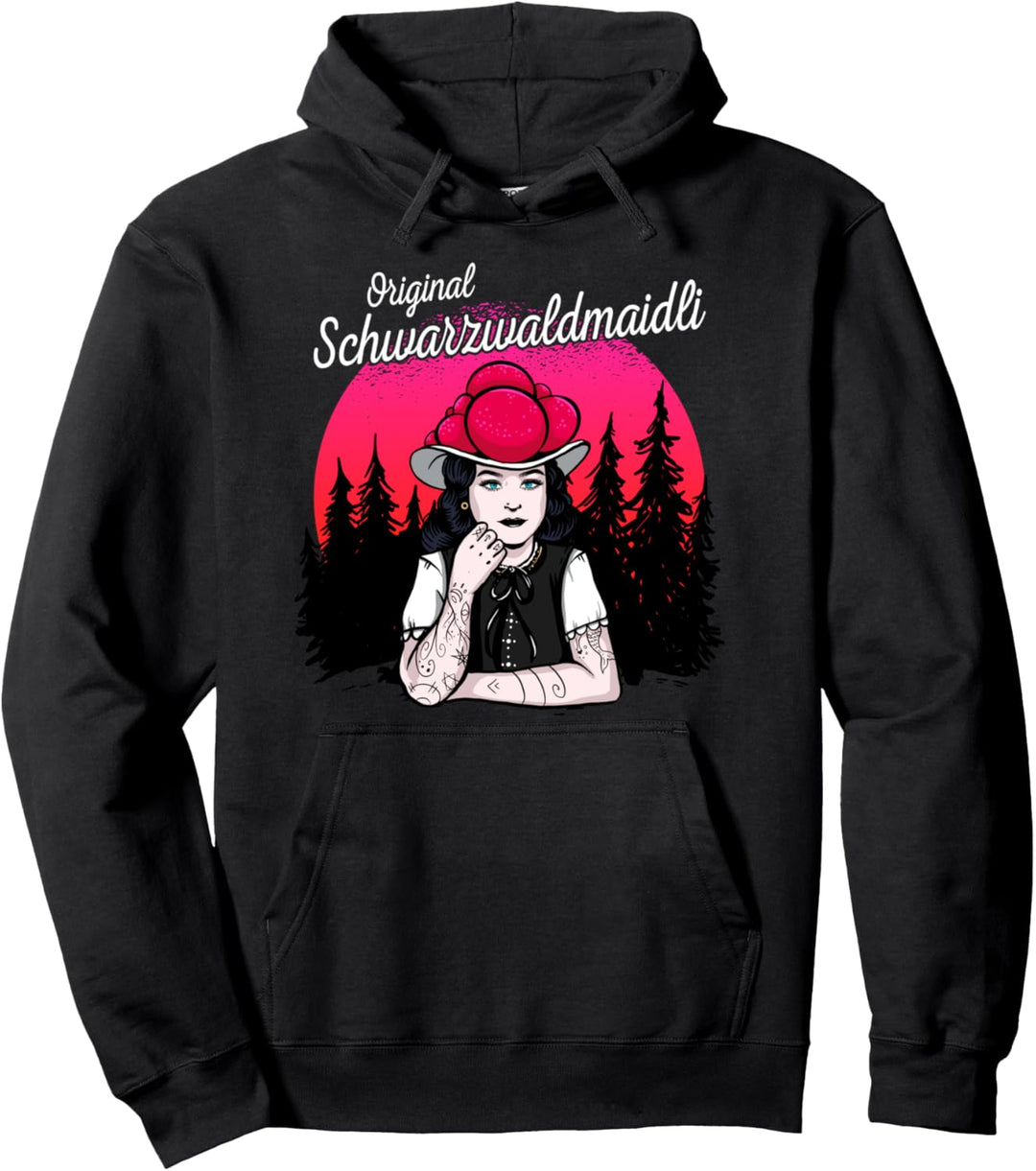 Original Schwarzwaldmaidli Schwarzwald Bollenhut Bild Pullover Hoodie