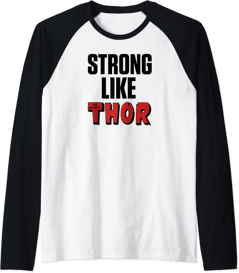 Marvel Thor Strong Like The Mighty Text Raglan