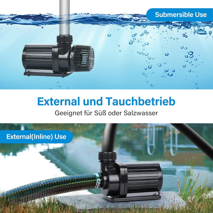 Forever Speed ECO Teichpumpe Filterpumpe Bachlaufpumpe für den Gartenteich 8000L/H 80W