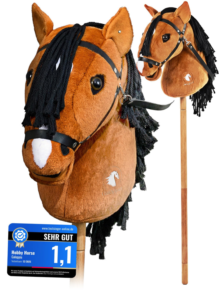 Hobby Horse Steckenpferd Kinder [Individuell anpassbare Länge] Stockpferd für Kinder, Hobby Horsing