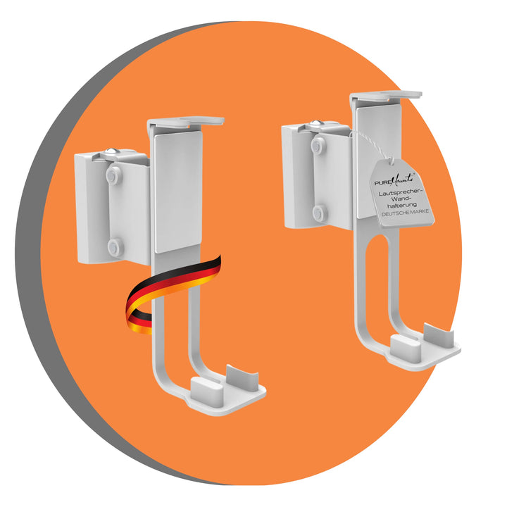 PureMounts, Lautsprecher-Halterung, Wandhalterung für Sonos One, One SL & Play:1, weiss Wandmontage