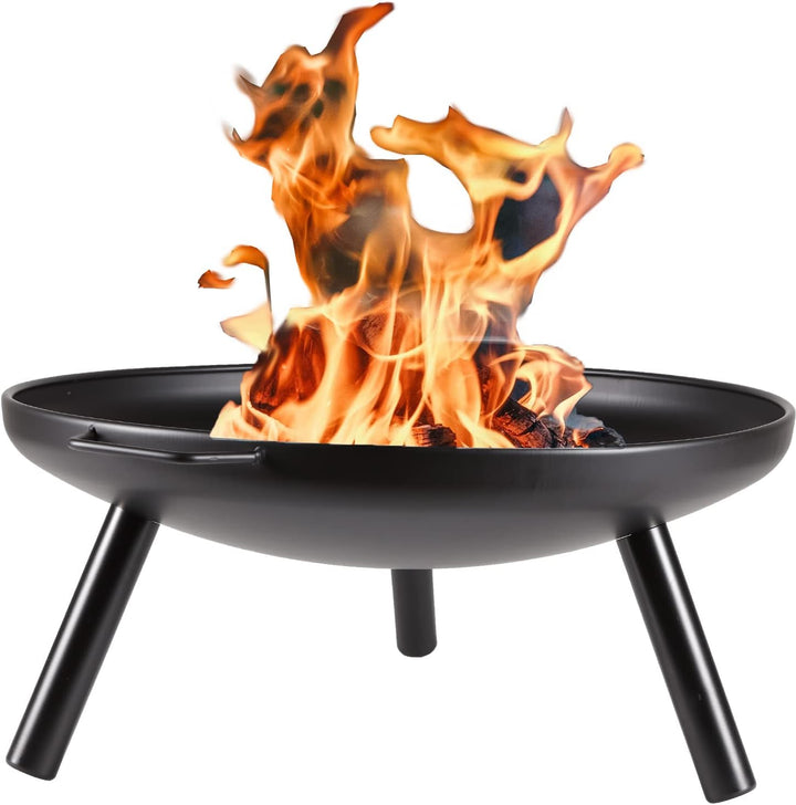 Feuerschale Ø 60cm Eisen Feuerstelle schwarz feuerfest lackiert Feuerkorb Lagerfeuer Feuerwanne rund