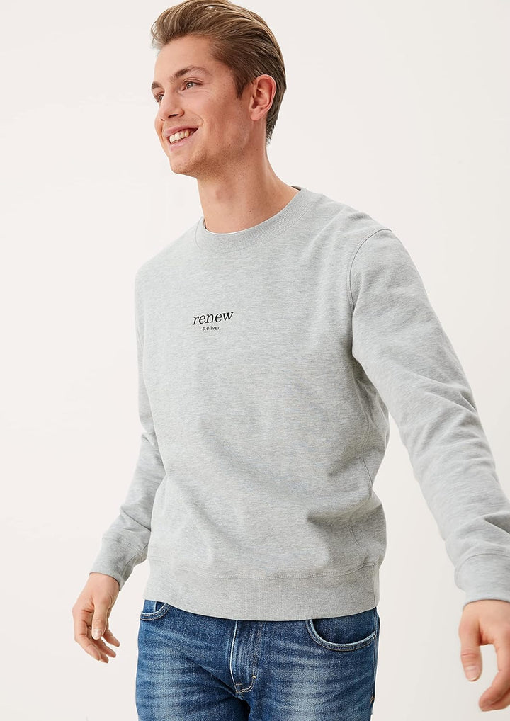 s.Oliver Herren Sweatshirt XXL Light Melange, XXL Light Melange