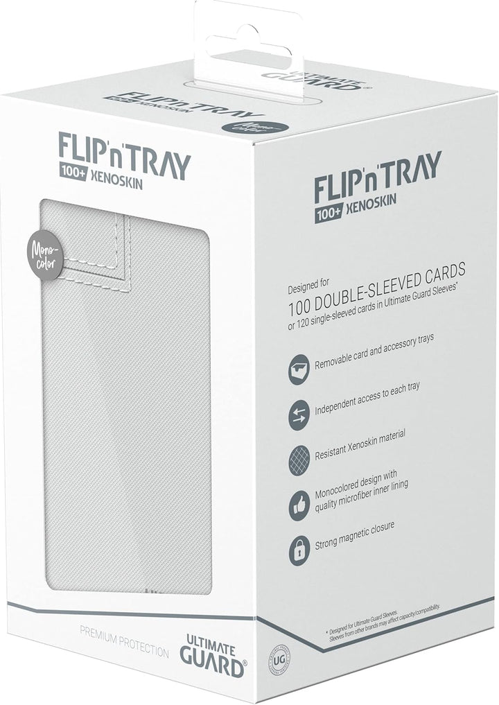 Ultimate Guard Flip`n`Tray 100+ XenoSkin Monocolor Weiss, Weiss