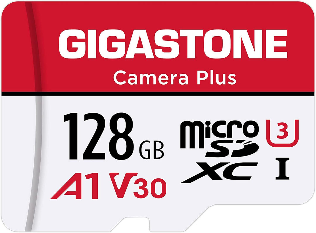 Gigastone Kamera Plus 128GB MicroSDXC Speicherkarte + SD Adapter, für Action-Kamera Drohne und Table