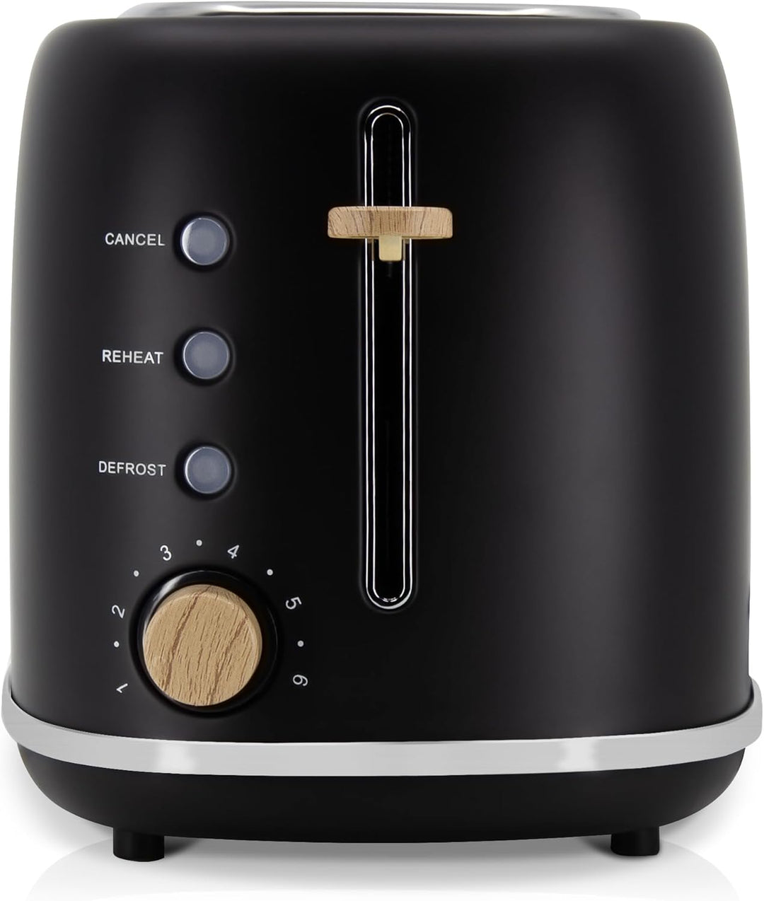 briebe Nordic Toaster mit breitem Schlitz, Toaster für 2 Scheiben, 6 Röststufen, Aufwärmfunktion, Ab