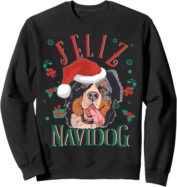 Feliz Navidog Berner Sennenhund Weihnachten Bernersennenhund Sweatshirt