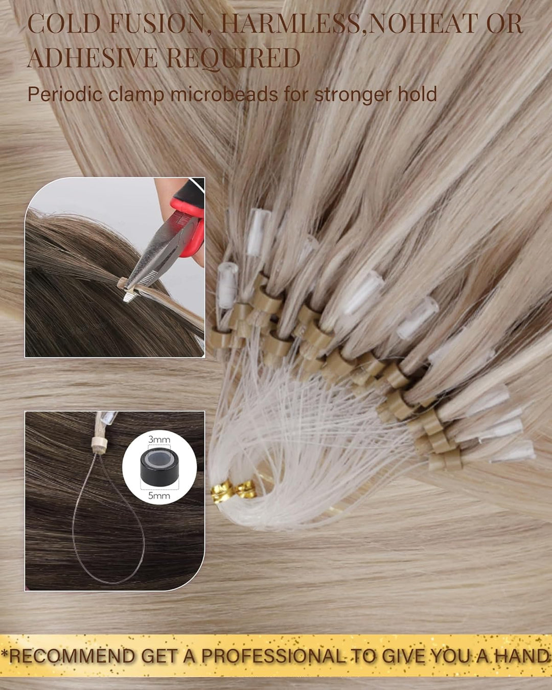 Hetto Microring Extensions Echthaar Blond Microring Echthaar Extensions Remy Echthaar Micro Ring Ext