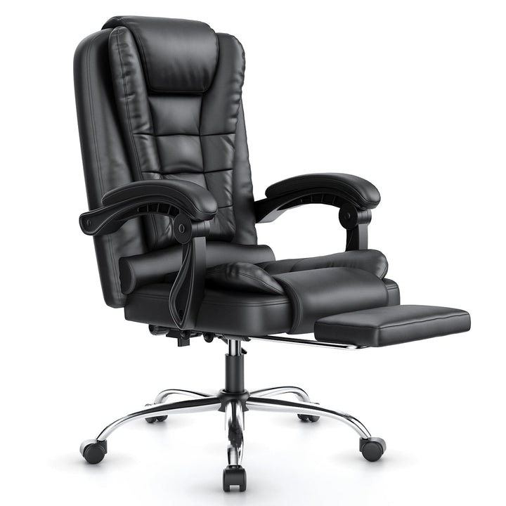 naspaluro Chefsessel Bürostuhl mit Fussstütze, Ergonomischer Schreibtischstuhl mit Hoher Rückenlehne