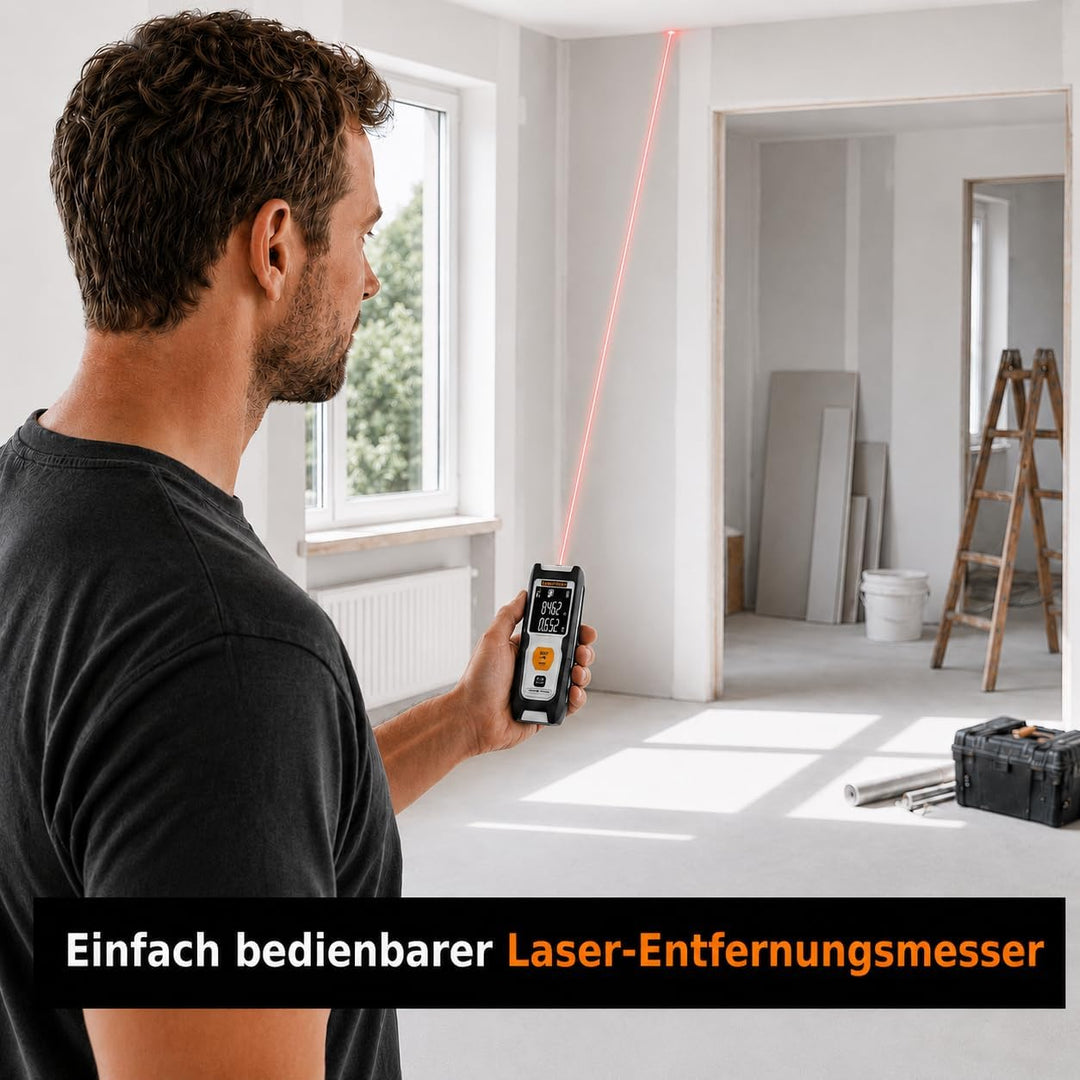 Laserliner Laser Entfernungsmesser, LaserRange-Master i3, digitales Messgerät mit 30 m Messbereich,