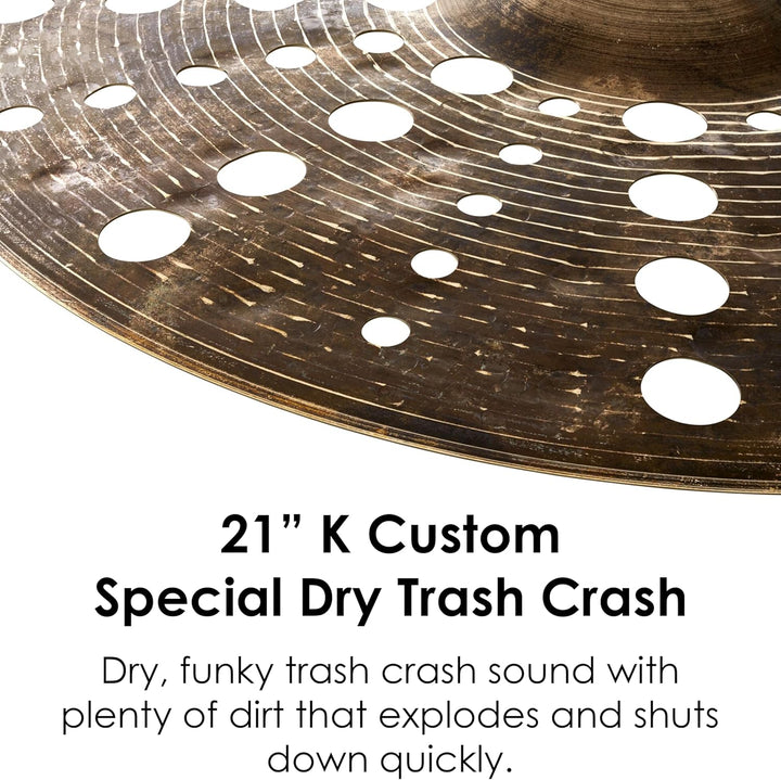 Zildjian K Custom Series - 21" Special Dry Trash Crash Cymbal 21 Zoll Special Dry Trash Crash, 21 Zo