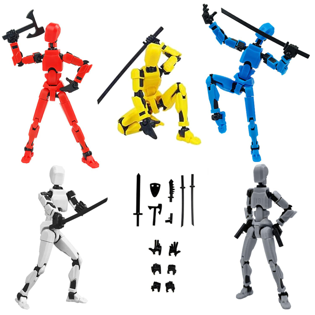 5 Stück T13 Action Figures, Montage Abgeschlossen T 13 Action Figuren, T13 Actionfiguren Titan T13 F