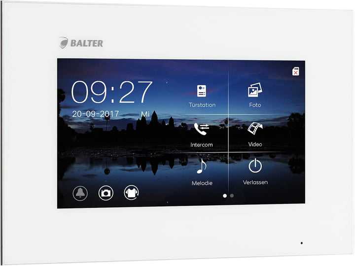 Balter Zusatz WLAN Monitor EVO Video-Türsprechanlage, Touchscreen, 7 Zoll Monitor, 2-Draht Bus, App
