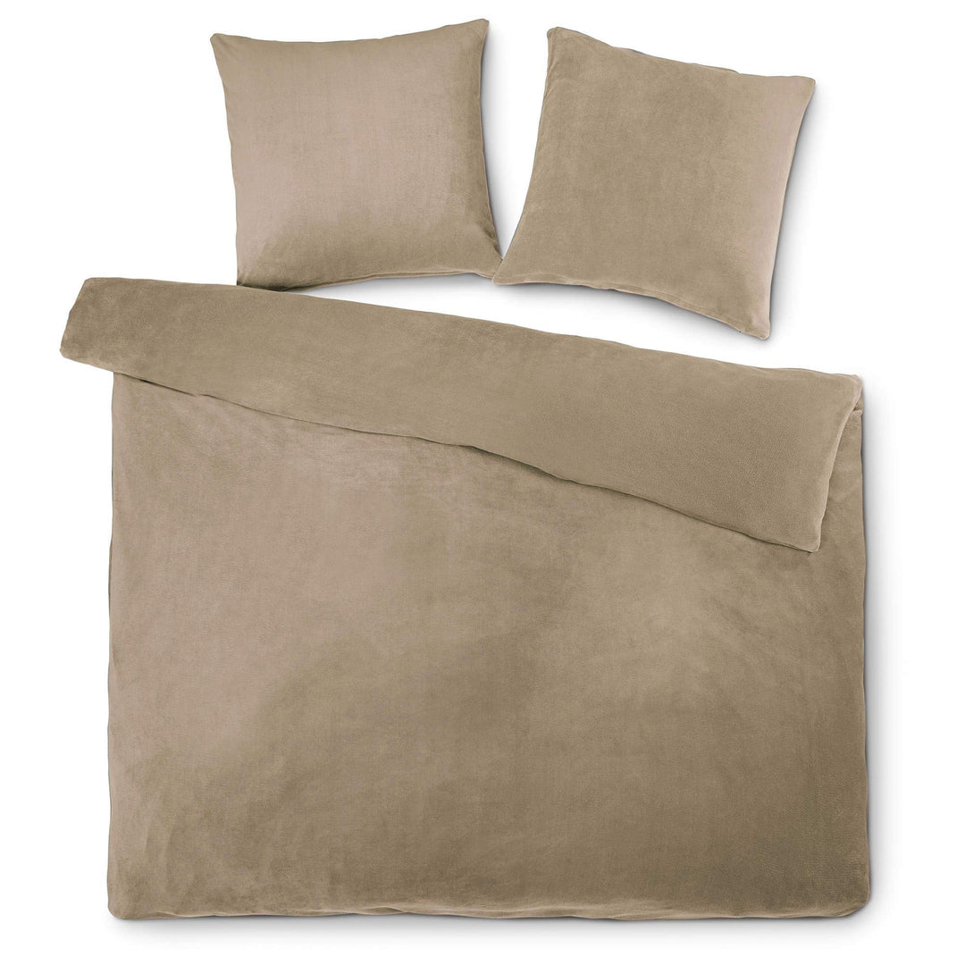 aqua-textil Feelwell Bettwäsche 200 x 220 cm 3teilig Coral Fleece Bettbezug Mikrofaser Thermo Flausc