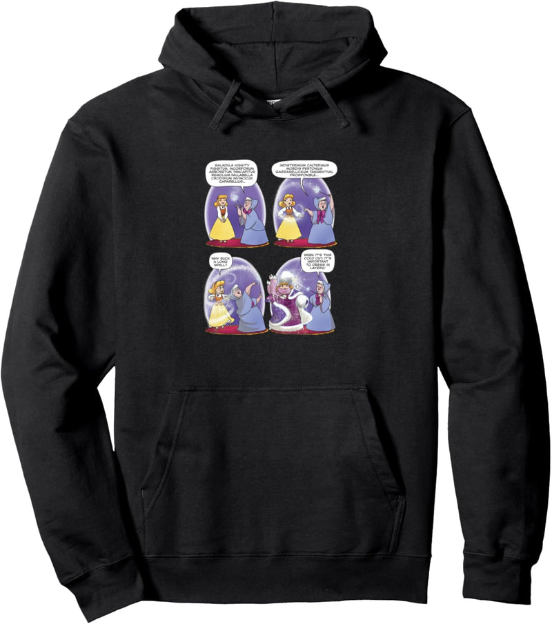 Disney Cinderella Fairy Godmother Dress In Layers Comic Pullover Hoodie