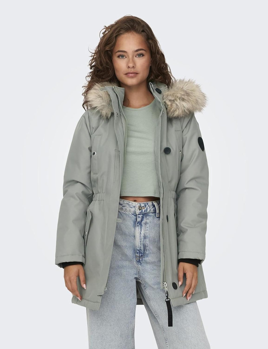 ONLY Female Langer Parka ONLIRIS Langer Parka XS Shadow, XS Shadow