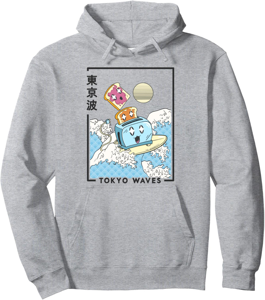 Toaster Erdnussbutter Jelly Japanische Welle Kawaii Ästhetisch Pullover Hoodie