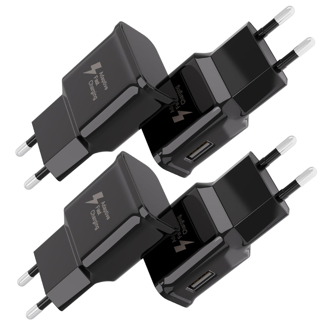 4er-Pack Handy Ladegeräte, USB Schnellladegerät Netzteil Ladeadapter Kompatibel mit Samsung Galaxy S