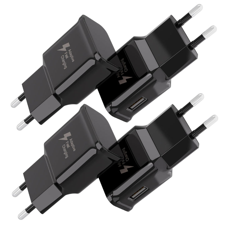 4er-Pack Handy Ladegeräte, USB Schnellladegerät Netzteil Ladeadapter Kompatibel mit Samsung Galaxy S