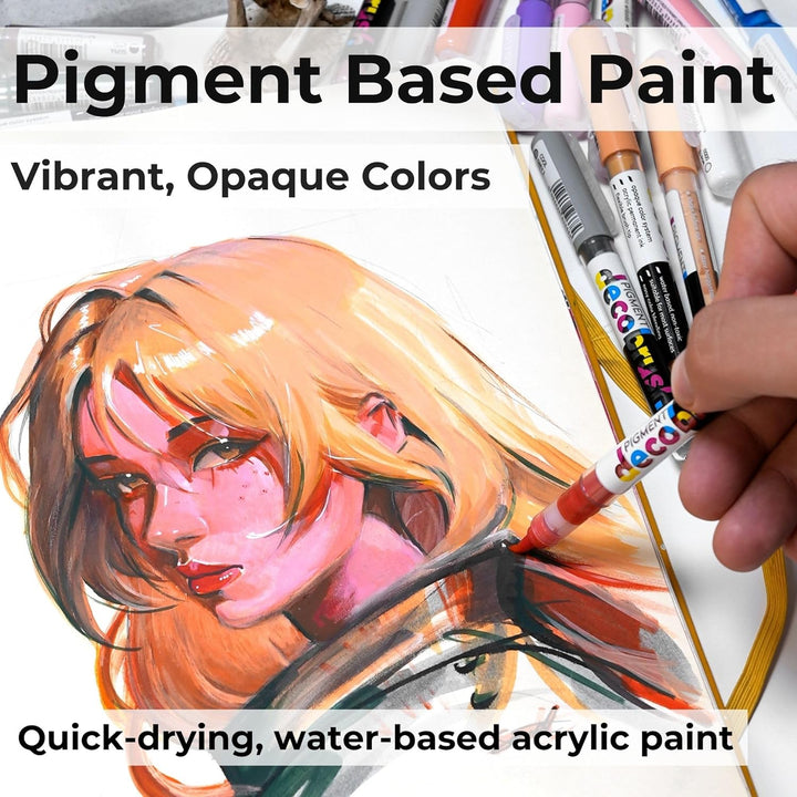 KARIN PIGMENT decobrush Pastel Colors Collection, 29C7, 12 Stück (1er Pack), Pastel Colors