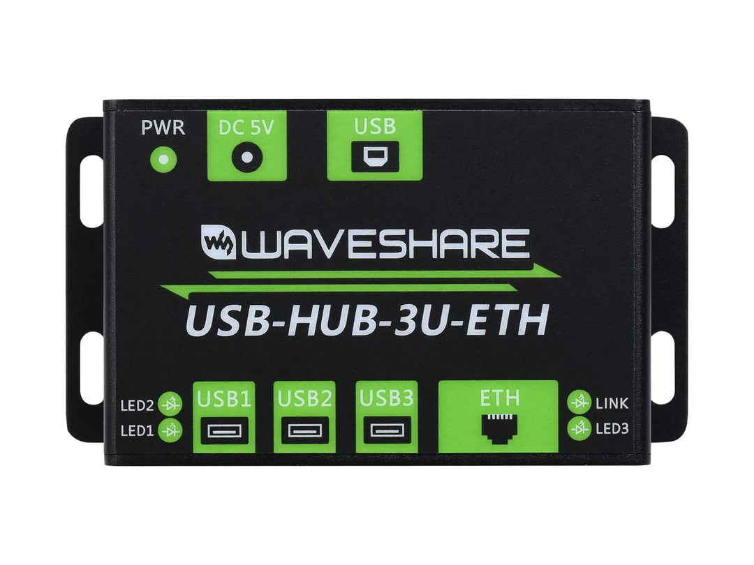 Waveshare Industrial Grade Multifunctional USB HUB Extending 3X USB Ports + 100M Ethernet Port Suita