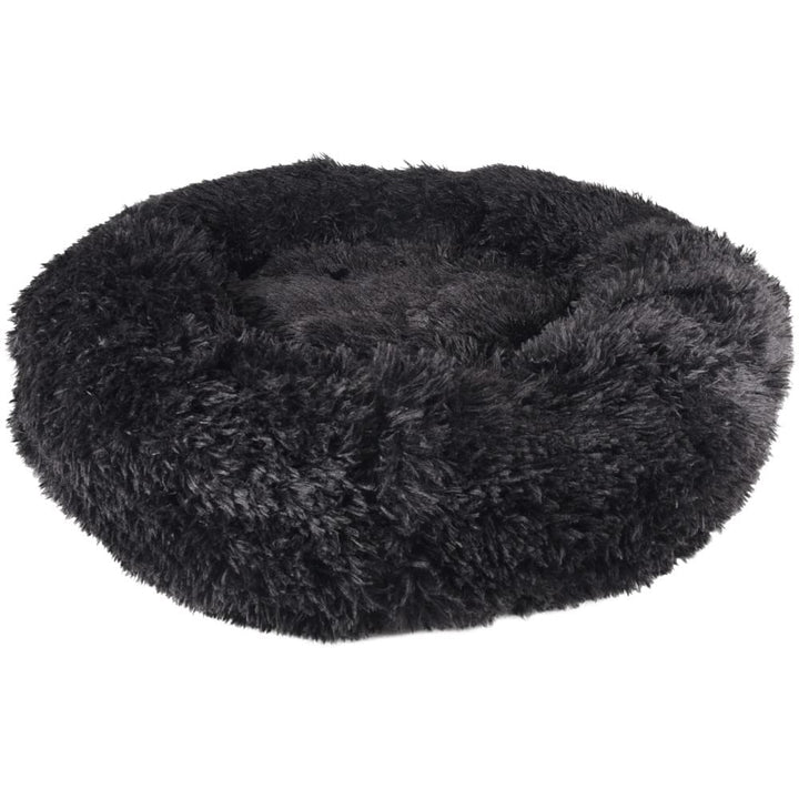 Flamingo Pet Products - Kissen Krems rund, Farbe schwarz, Durchmesser 70 cm für Hunde