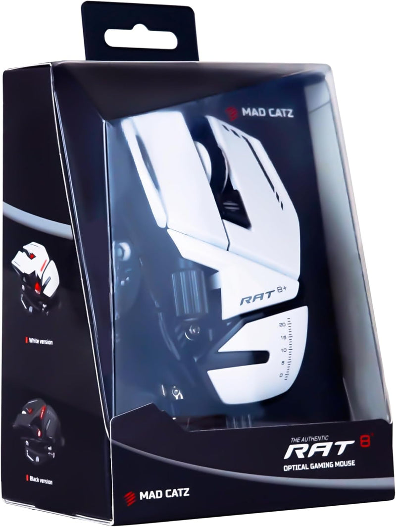 MadCatz R.A.T. 8+ Optical Gaming Mouse, White R.A.T. 8+ White